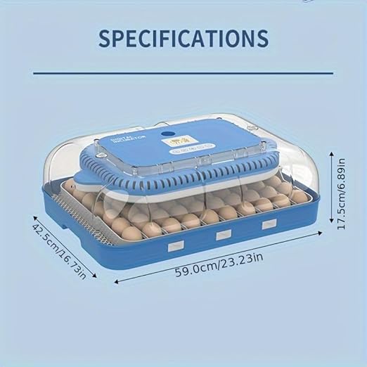 HOWOOlUA 70 Egg Incubator for Hatching Eggs withAuto Turn, Temp & Humidity Control, Built-in CandleLarge Capacity Egg Incubator for Chicken Duck GooseEggs