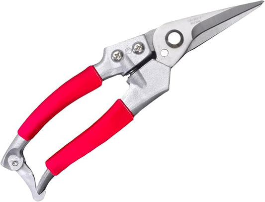 Goat Hoof Trimmers and Farrier Shears – Versatile Hoof, Wire, and Pipe Cutting Tool for Livestock – Silver (Silver-Red 2pack)