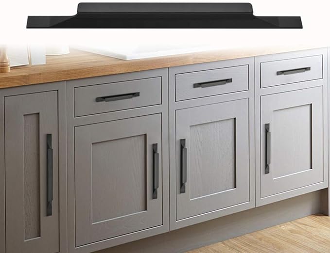 Kitchen Cabinet Pulls - Black Cabinet Handles - 5 Pack Long Cabinet Hardware for Drawers Dresser Furniture Pulls (7.56 inches Hole Center -11.81 inches Length)
