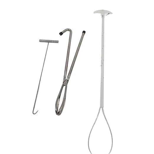 Stainless Steel Veterinary Midwifery Hook Tong Pig Breeding Equipment Livestock Tool Durable Rustproof Adjustable U Shaped Design for Pig Cow Sheep Delivery Assistance Prem