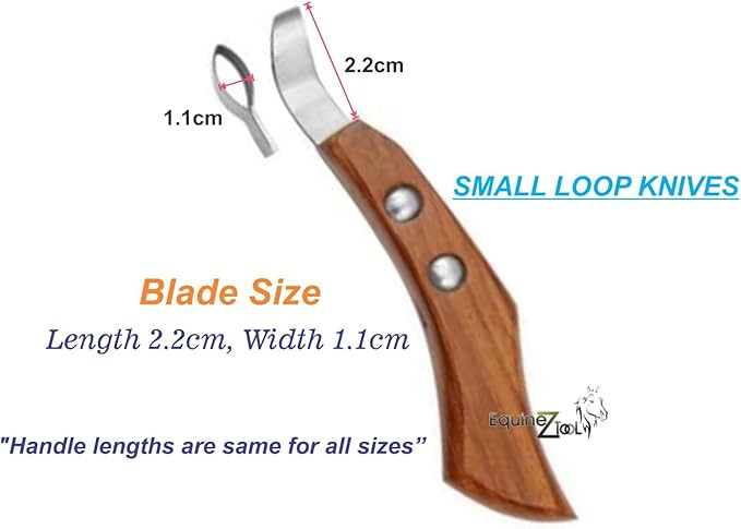 Farrier Loop Knives Hoof Knife-Premium Hoof Care Tool for Professional Farriers,Ergonomic Design for Easy Hoof Trimming, 3PC Set for Precision Hoof Grooming and Maintenance