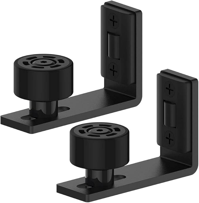 CCJH 2 Pack Sliding Barn Door Floor Guide Adjustable Roller Guide Wall Mounted
