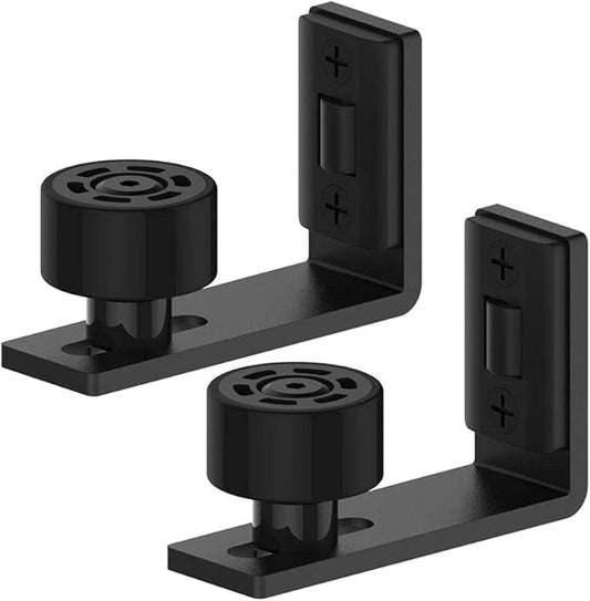 CCJH 2 Pack Sliding Barn Door Floor Guide Adjustable Roller Guide Wall Mounted