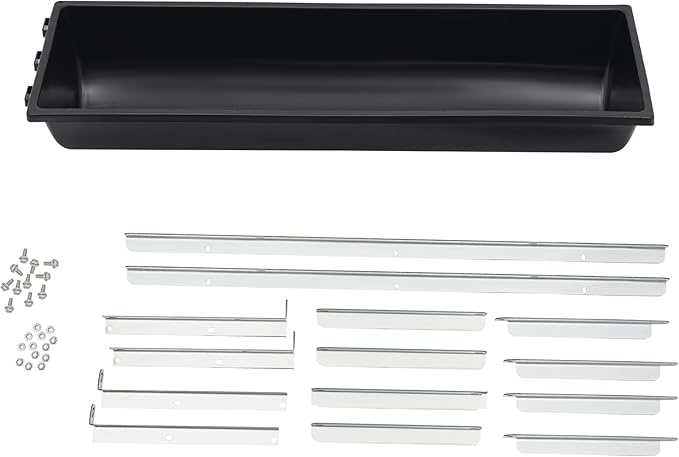 Livestock Feed Trough with Stand, 35L/9.25Gal Capacity Livestock Water Trough with Triangular-Structure Stand 39" Long Portable Farm Animal Feeder for Calves, Pigs, Sheep and Horses (Black)