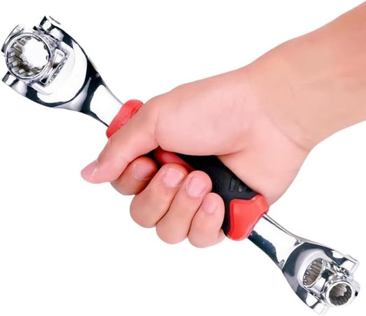 48 in 1 Universal Socket Wrench,Multifunction Wrench Tool with 360° Rotating Head,Ratchet Spanner Tool for Home and Bicycle Car Repair
