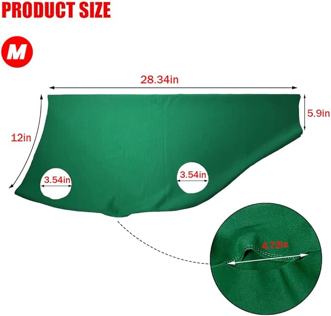 Spandex Goat Tube for Show Goats - Show Livestock Supplies: Goat Covers & Blankets (Dark Green, Medium)