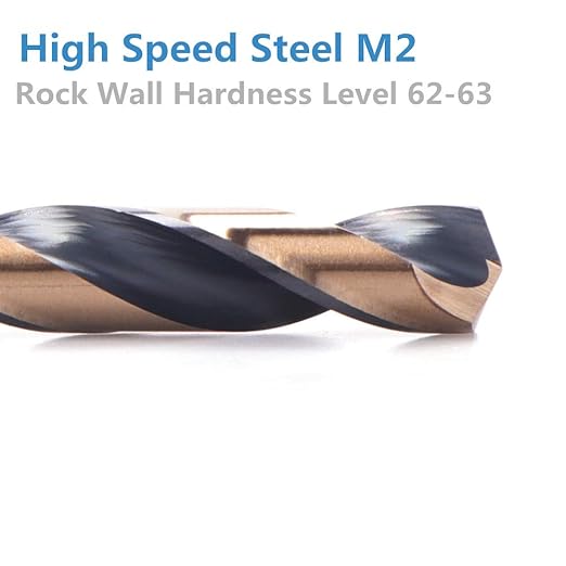 2PCS 1/2" Black and Gold Twist Drill Bit Set