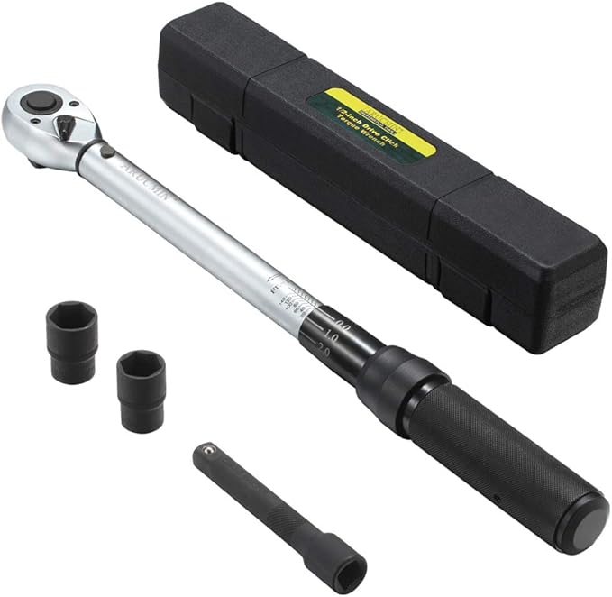 1/2-Inch Drive Click Torque Wrench (10-150 ft.-lb./13.6-203.3 Nm) Dual-Direction Adjustable Torque Wrench Set