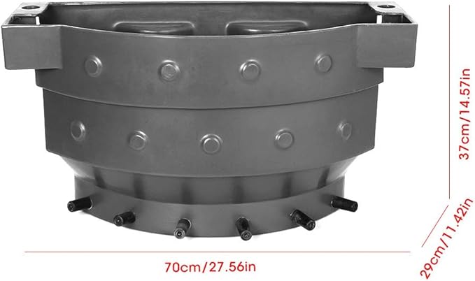 Calf Milk Feed Bucket High Capacity 38L Plastic Livestock Feeding Pail with 6 Rubber Nipples for Cattle Sheep Breeding Animals Durable Large Capacity Milk Feeder