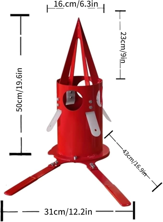 Big Bag Dispenser Bulk Bag Unloader Dischargers for Farms Construction Industry(Red)