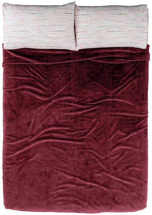 Vianney Light Red Queen Size Blanket - Lightweight Cozy Throw for Couch or Bed - Soft Fleece for Year-Round Comfort - Chunky Knit Throw for Decor and Relaxation