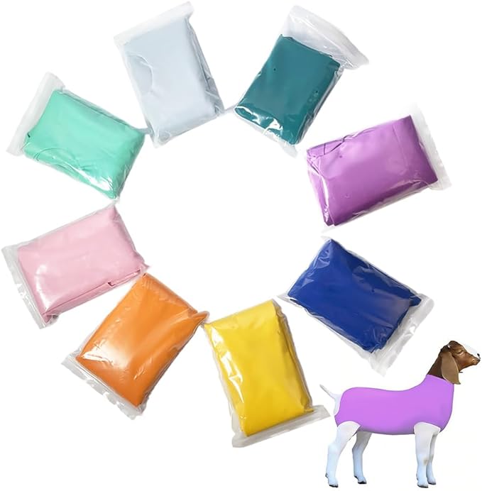 Spandex Goat Tube for Show Goats - Show Livestock Supplies: Goat Covers & Blankets Rich in Color (Medium, Large) (Violet, Medium)