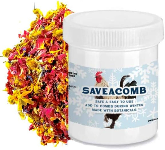 Pampered Chicken Mama SaveAComb Herbal Balm for Comb, Wattle, & Skin Protection (16 Ounce) to Prevent Frostbite for Chickens, Baby Chicks, Ducks, Quail, Gamefowl (1 Pound)