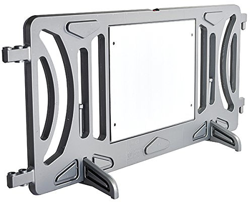 Billboard Barricade 42x96 Plastic Pedestrian Barricade- Silver