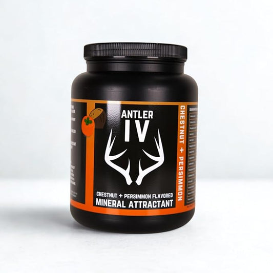 Antler IV Mineral Attractant, 5.5lb jug or 30lb Bucket, Highly Attractive Chestnut and Persimmon Flavor and Scent