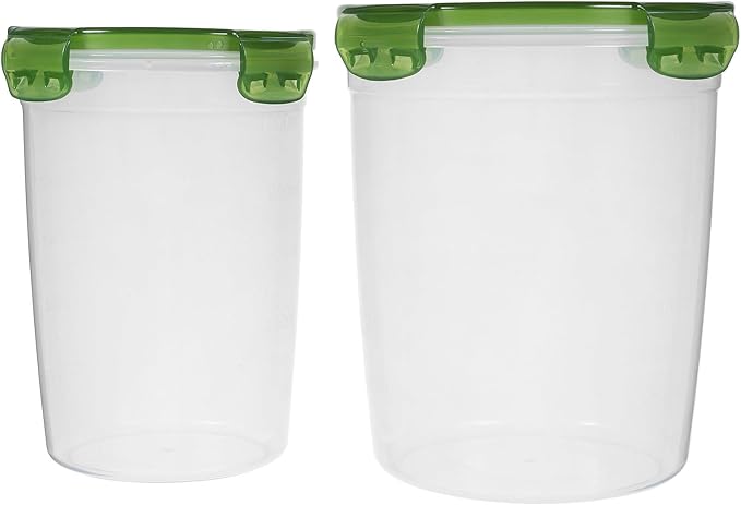 Garneck 2pcs Kitchen Airtight Sealed Grain Storage Containers Food Canisters for Dry Goods Colored Pantry Organizers