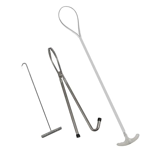 Stainless Steel Veterinary Midwifery Hook Tong Pig Breeding Equipment Livestock Tool Durable Rustproof Adjustable U Shaped Design for Pig Cow Sheep Delivery Assistance Prem