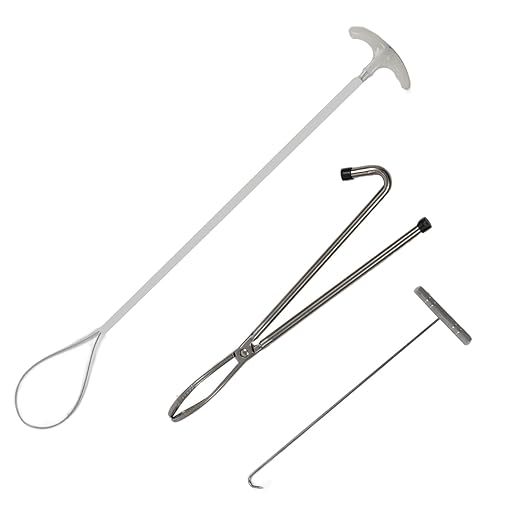 Stainless Steel Veterinary Midwifery Hook Tong Pig Breeding Equipment Livestock Tool Durable Rustproof Adjustable U Shaped Design for Pig Cow Sheep Delivery Assistance Prem