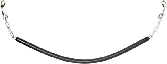 SmartEquine Stall Chain | Stall Area Fence Gate Hardware | Standard Size | Features 2 Double-Ended Snaps | 1" Wide Rubber | 45.5" Long | Black