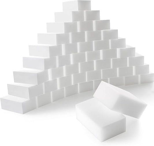50-Pack Magic Sponges Cleaning Eraser Multi-Functional Melamine Sponge Foam Cleaning Pads for Household Bathroom Furniture Bathtub Sink Cleaning Kitchen Dish Sponge