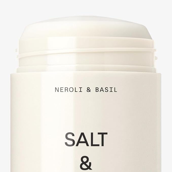 SALT & STONE Aluminum Free Deodorant | Extra Strength 48 Hour Protection for Women & Men | Made with Seaweed Extracts, Niacinamide & Prebiotics (Neroli & Basil)