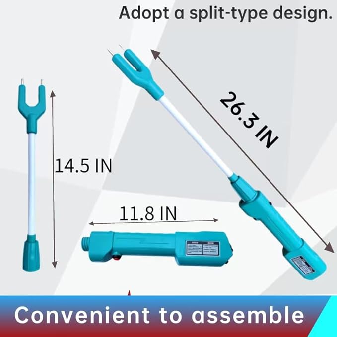 Cattle Prod Waterproof Cattle Prod Stick with LED Light, Rechargeable Electric Livestock Prod