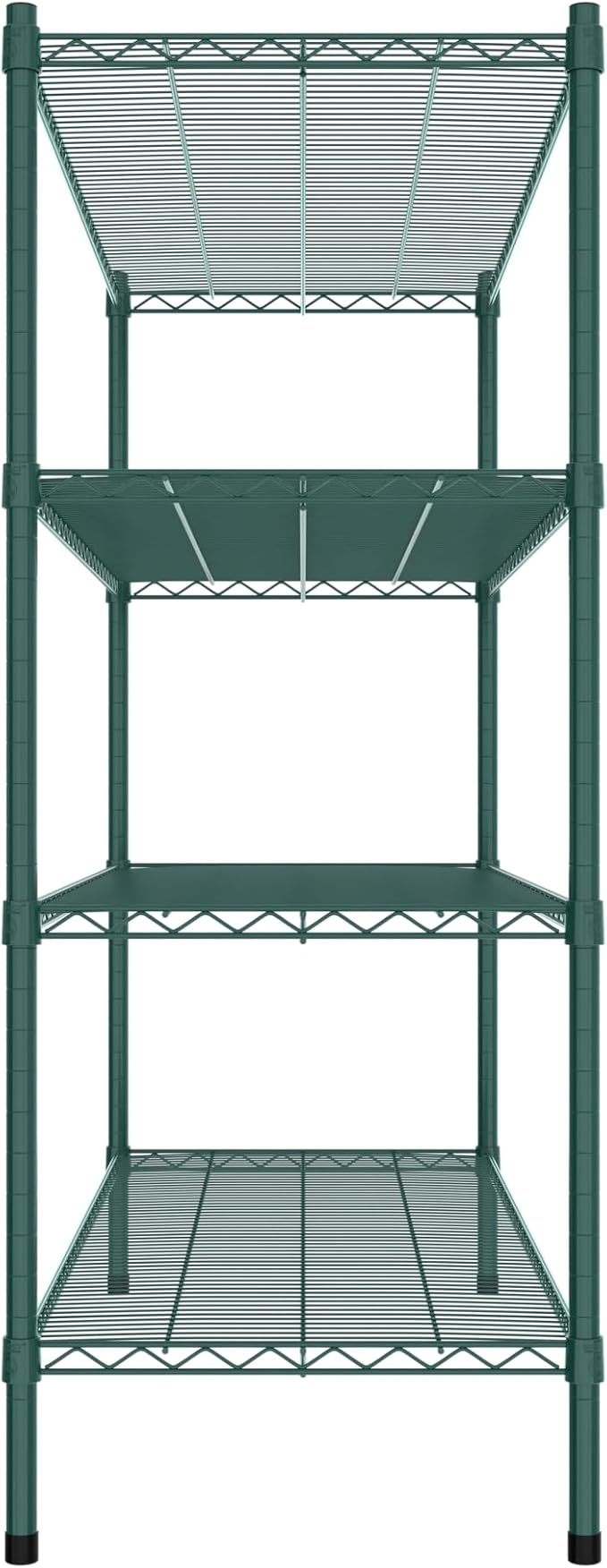 Commercial NSF Listed Green Epoxy Stationary Wire Shelving Kit 21" x 54" x 54", with 4 Shelves Perfect for Warehouse, Walk-in Refrigerator, Freezer, Grocery Store, Restaurant, Dishroom
