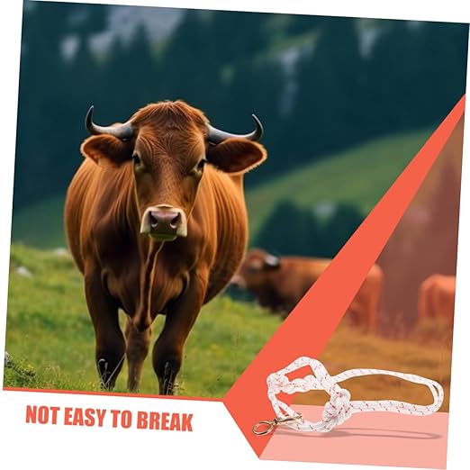 Gatuida Professional Cattle Halter Rope Bridle for Cattle Show Supplies Adjustable