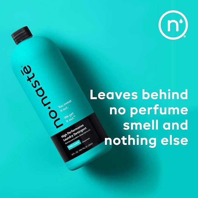 Nonaste Liquid Laundry Detergent - Pure Clean, 32 Fl Oz (Pack of 2) - Activewear Laundry Detergent for Workout Clothes & More - Unscented, Gentle & Color Safe