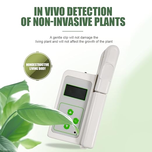 Plant Nutrition Tester, 4In1 Chlorophyll Meter High-Precision Detection of Chlorophyll and Nitrogen Content, Rapid Measurement, Data Storage and Analysis. Suitable for Agriculture, Research, Gardening