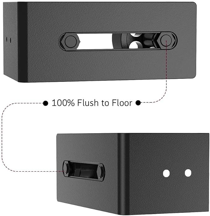 SKYSEN 2 Pack Barn Door Floor Guide Wall Mount Stay Roller,8 Setup Options, Flush Bottom,Black Powder Coated,Felt Strip, Countersunk Holes for Barn Door(706-2 Pack)