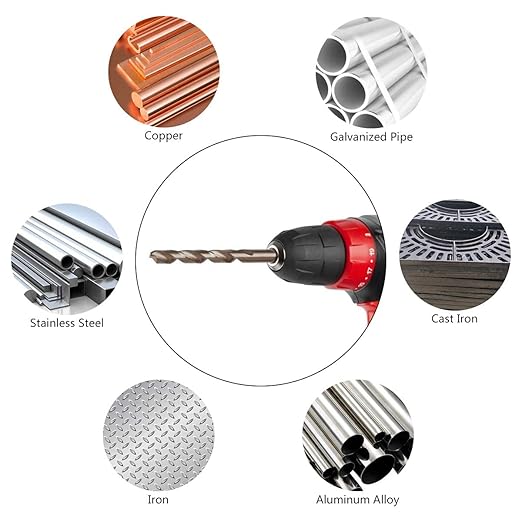 Cobalt Drill Bits Set (1.5-6.5mm, 13Pcs), M35 HSS Metal Twist Drill Bits Set for Hard Metal, Stainless Steel, Cast Iron, Plastic, Wood, Other Materials