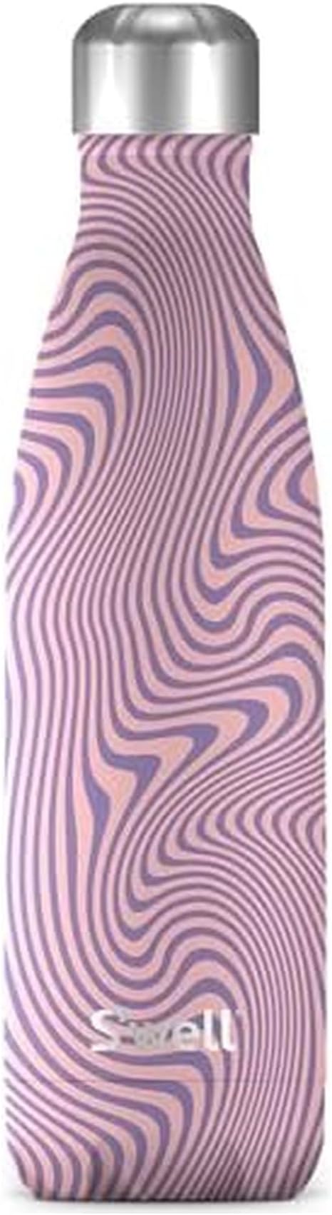 S'well Stainless Steel Water Bottle, 17oz, Lavender Swirl, Triple Layered Vacuum Insulated Containers Keeps Drinks Cold for 36 Hours and Hot for 18, BPA Free, Perfect for On the Go