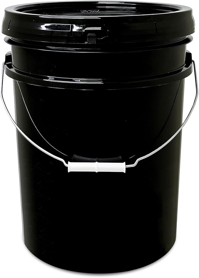 ePackageSupply 5 Gallon Bucket with Airtight Lid | Made in USA | Food Grade | Heavy-Duty Premium HPDE Plastic | Durable 90 Mil All Purpose Pail | Easy Stack and Store | BPA Free | 12 Count