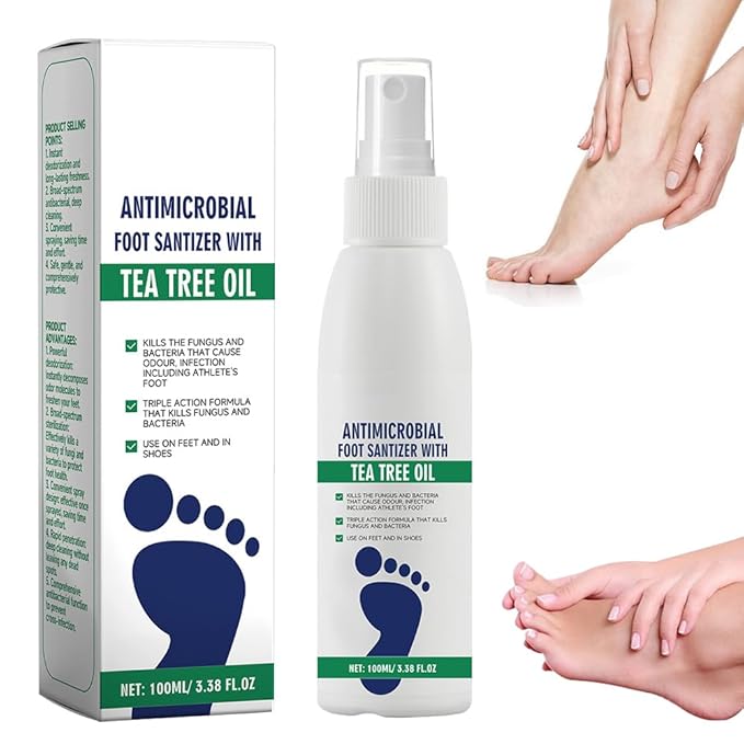 Antimicrobial Foot Spray with Tea Tree Oil, Quick Antiperspirant to Remove Foot Odor and Refreshing and Comfortable (1)