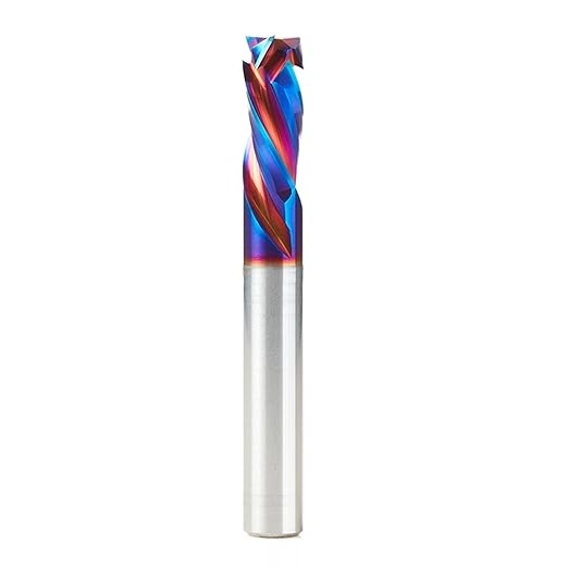 Amana Tool Spektra Extreme Tool Life Coated Solid Carbide CNC Compression Spiral Router Bit, 46011-K, 3/8 D x 7/8 CH x 3/8 Shank x 3 Inch Long 3 Flute