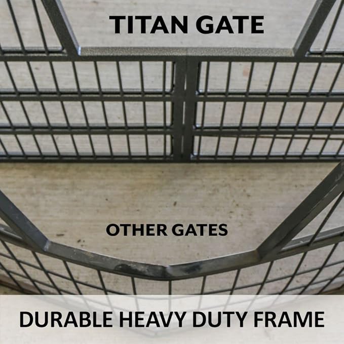 EASY-UP Titan Horse Stall Gates | Heavy-Duty Steel Construction | Rust-Resistant Finish | Ideal for Barn, Farm & Equestrian Use | Short Gate - 24" Tall x 48" Wide | Color Gray Armor