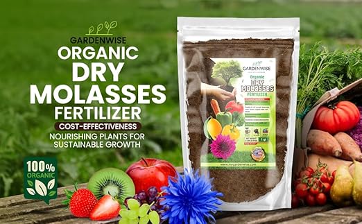 Organic Molasses for Plants - Horticultural Molasses - Ideal for Traditional & Hydroponic Gardening, for Indoor & Outdoor Plants (1 Quart)