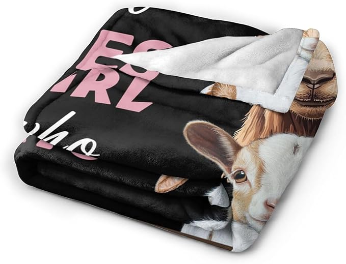 Goat Blanket for Girls Women Goats Gifts Lovers Throw Blankets Cozy Plush Fleece Animal Flannel Fuzzy for Couch Chair Bed 60"X50"