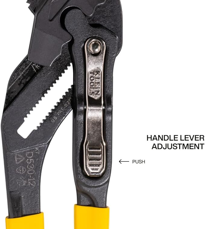 Klein Tools D53003KIT Plier Wrench Set, 3-Piece High-Leverage Pliers, Adjustable, Reversible Jaw, Smooth and Knurled Teeth, 7-Inch 10-Inch and 12-Inch