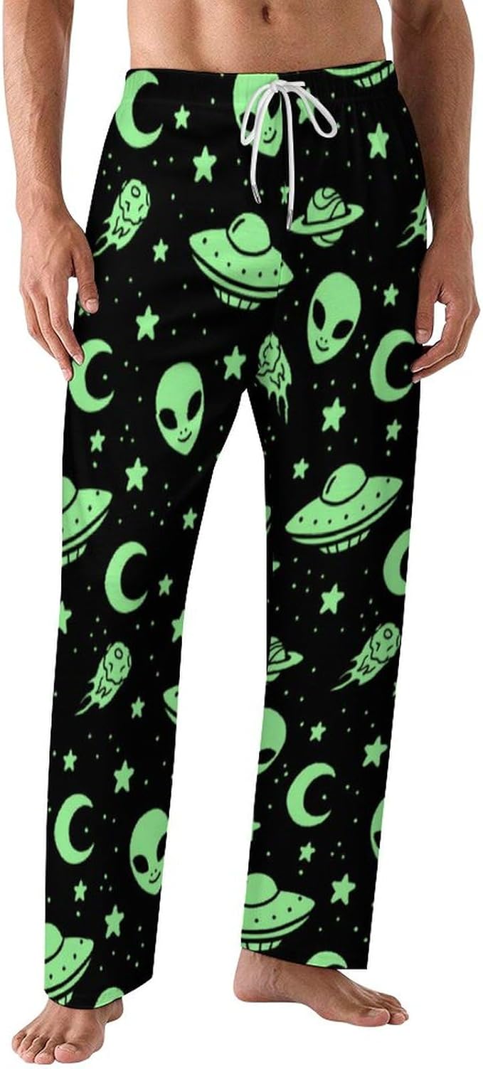 Funny Mens Pajama Pants Lightweight Soft Lounge Pant Sleep Pj Bottoms for Men With Pockets