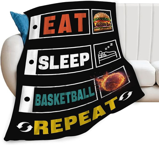 Basketball Blanket Gifts for Girls Boys Sports Throw Cozy Plush Fleece Flannel Lightweight Fuzzy Party Blankets for Women Men 60"X50"