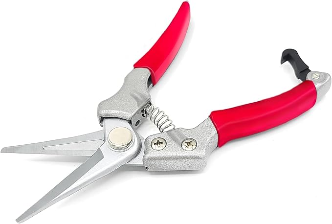 Goat Hoof Trimmers and Farrier Shears – Versatile Hoof, Wire, and Pipe Cutting Tool for Livestock – (Silver-Red 1pack)