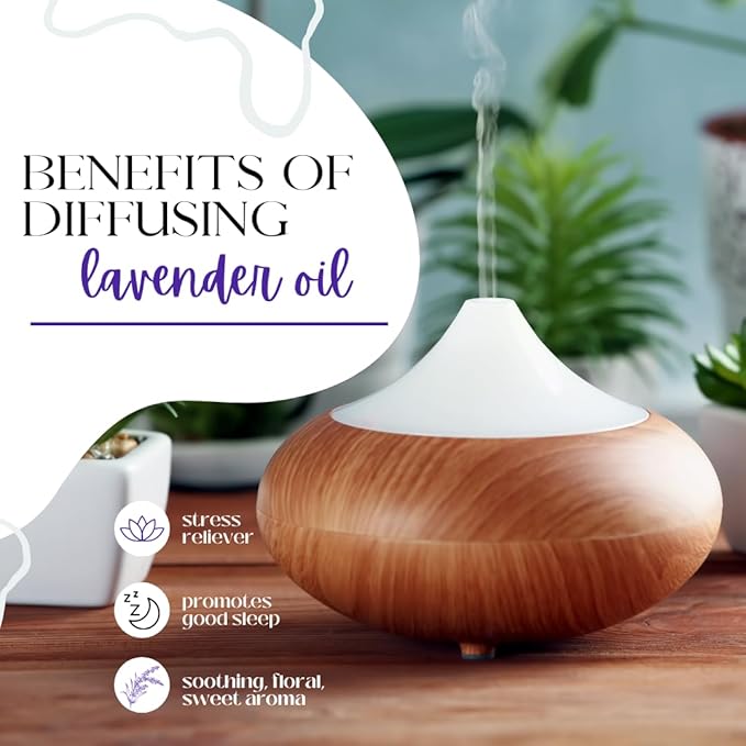 GreenHealth Lavender Essential Oil – 16 fl oz (473 ml) Amber Glass Bottle – 100% Pure & Uncut – Bulk Lavender Oil for Diffuser, Aromatherapy, Soap Making, Candles & DIY