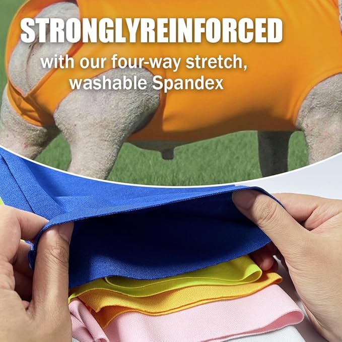 Spandex Goat Tube for Show Goats - Show Livestock Supplies: Goat Covers & Blankets (Dark Green, Large)