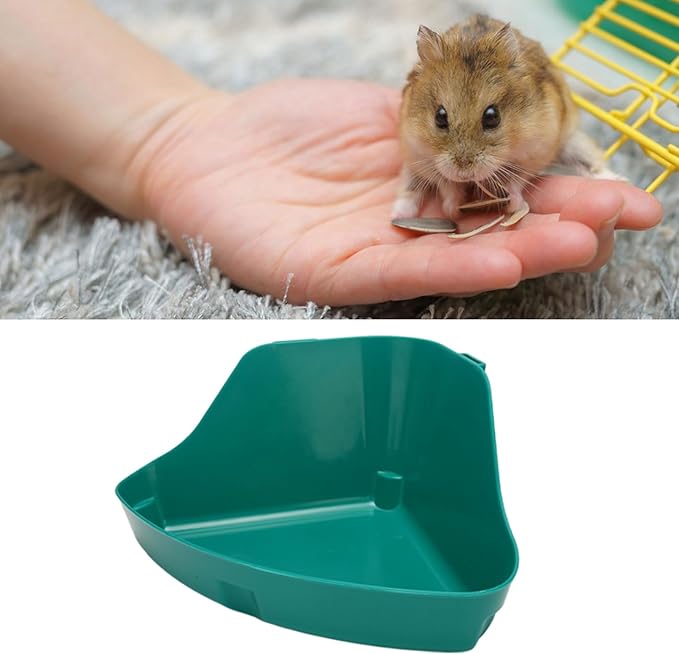 Small Animal Corner Litter Box, Fanshaped Rabbit Litter Box Odorless Reinforced Sturdy for Guinea Pigs (M)