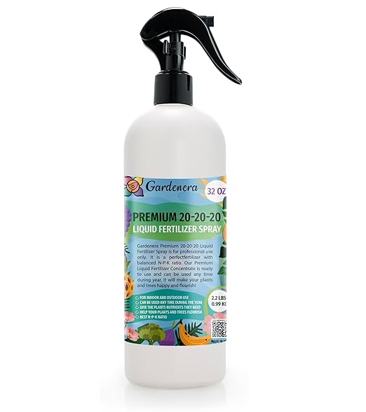 𝐏𝐑𝐄𝐌𝐈𝐔𝐌 All-Purpose 20-20-20 Liquid Fertlizer Spray - Increases Flowering and Yield on All Varieties of Fruits, Vegetables and Flowers| Liquid Plant Superfood Mist (32 OZ)