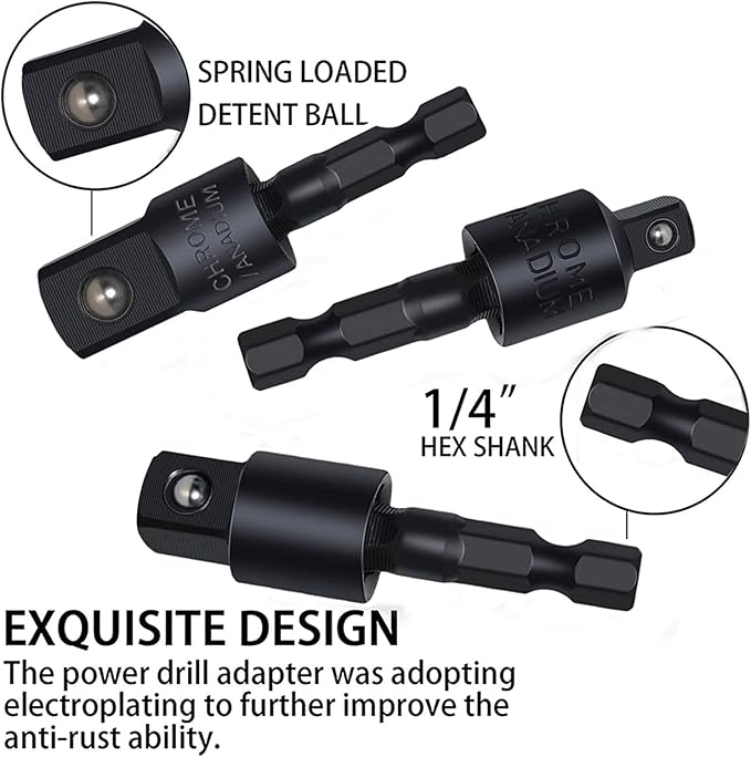 17Pcs Flexible Drill Bit Extension, Include 3Pcs Rotatable Socket Adapter 2Pcs Hex Shank 105° Right Angle Drill Attachment 10 Short Screwdriver Bits 90° Angled Bits and Bendable Extension
