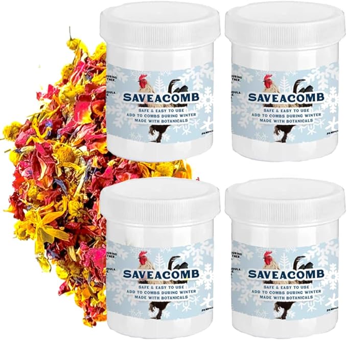 Pampered Chicken Mama SaveAComb Herbal Balm for Comb, Wattle, & Skin Protection (16 Ounce) to Prevent Frostbite for Chickens, Baby Chicks, Ducks, Quail, Gamefowl (4 Pounds)