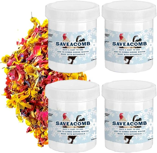 Pampered Chicken Mama SaveAComb Herbal Balm for Comb, Wattle, & Skin Protection (16 Ounce) to Prevent Frostbite for Chickens, Baby Chicks, Ducks, Quail, Gamefowl (4 Pounds)